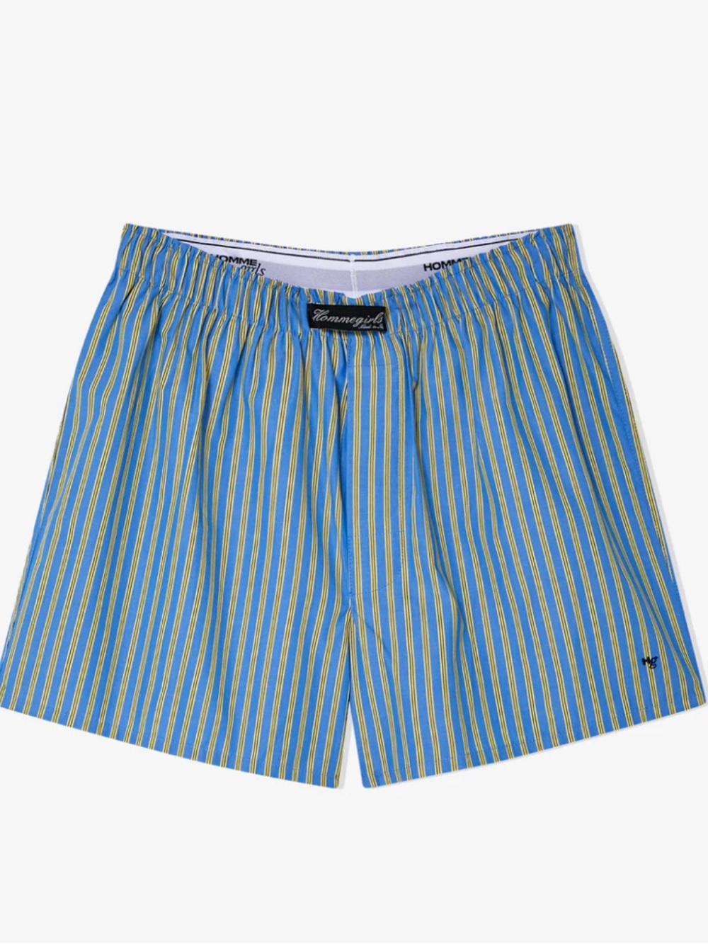 Hommegirls Boxer in Blue & Yellow Stripe